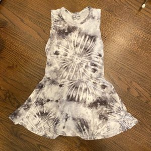Dori creations black white tie dye skater dress size 7